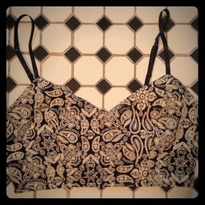 Embroidered Crop Bra Top